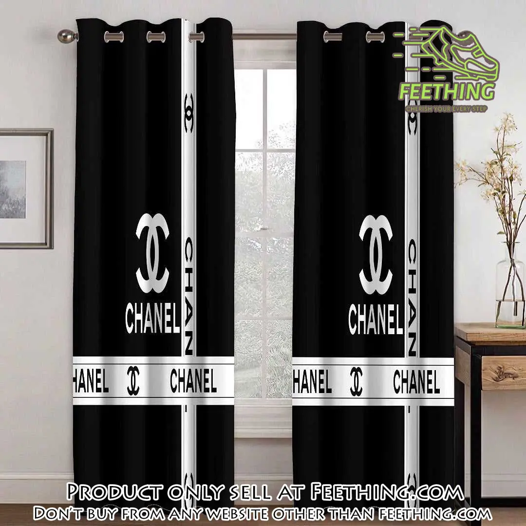 Chanel black premium window curtains hot  set wc107 ft5016113